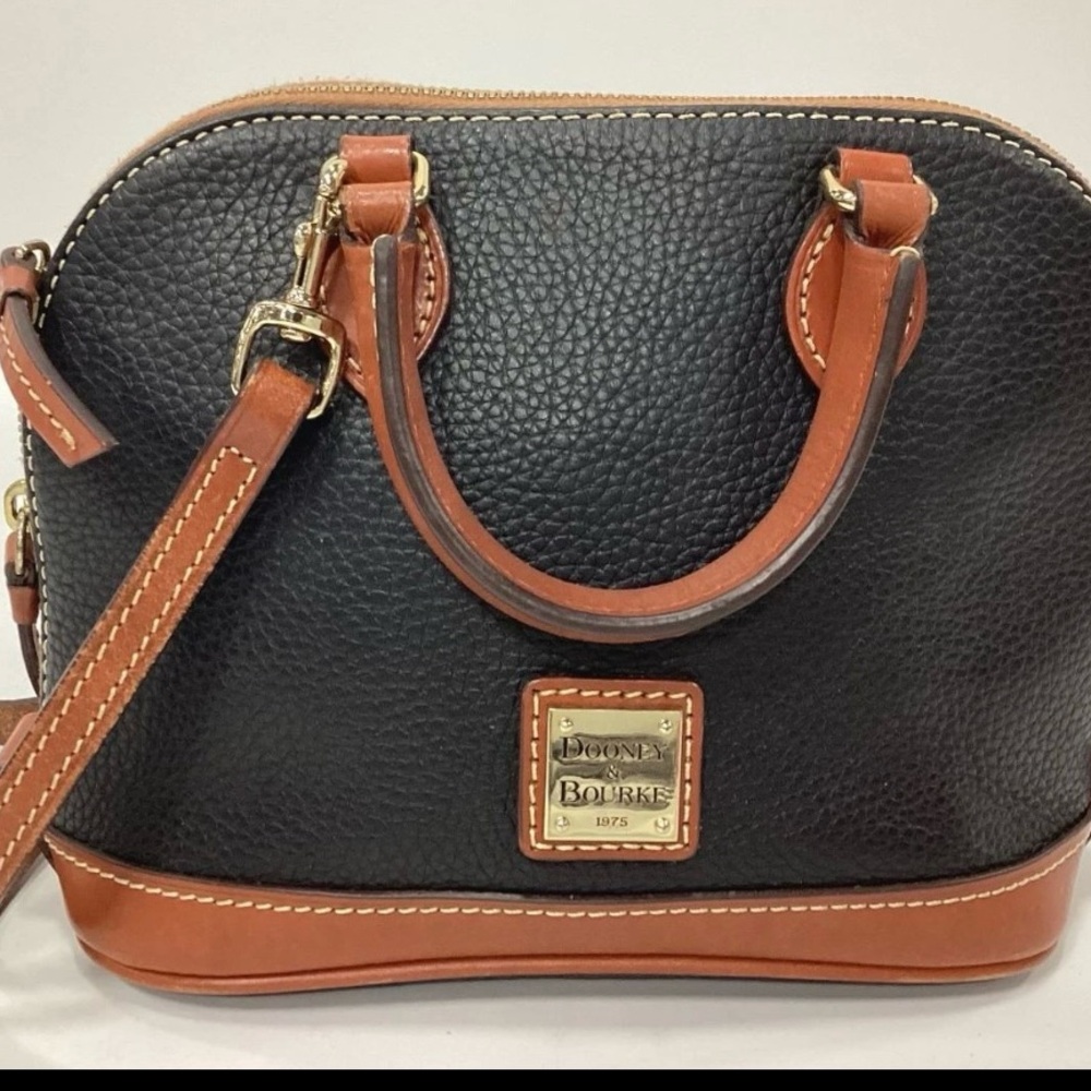 Dooney & Bourke Black and Brown Small Crossbody Bag